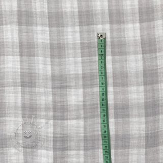 Double gauze/musselin Double sided CHECKS MINI grey