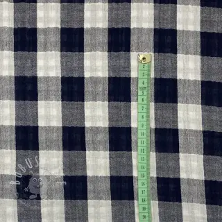 Double gauze/musselin Double sided CHECKS MINI navy
