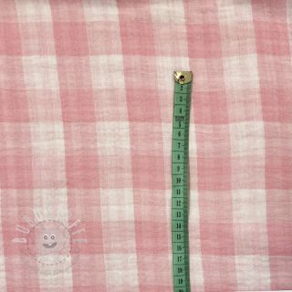 Double gauze/musselin Double sided CHECKS MINI old rose