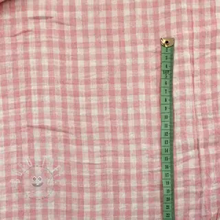 Double gauze/musselin Double sided CHECKS MINI old rose
