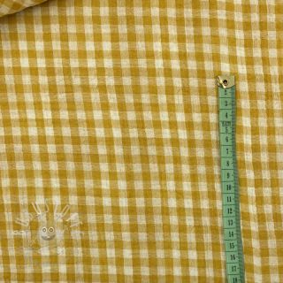 Double gauze/musselin Double sided CHECKS MINI ochre