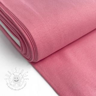 Baumwoll Bündchenstoff glatt bright pink ORGANIC