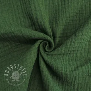Double gauze/musselin dark green