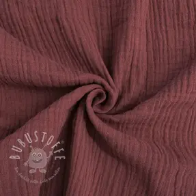 Double gauze/muslin rouge ORGANIC