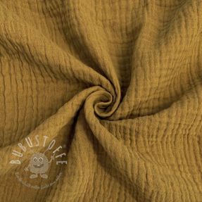 Double gauze/musselin ochre ORGANIC