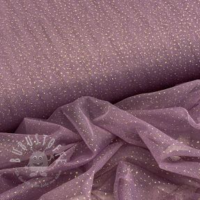 Feintüll ROYAL SPARKLE dark lilac gold