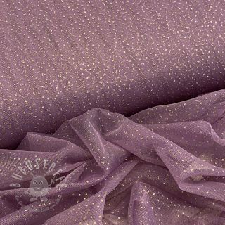 Feintüll ROYAL SPARKLE dark lilac gold