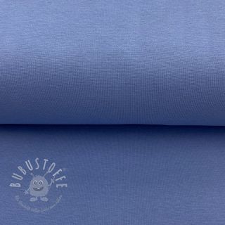 Baumwoll Bündchenstoff glatt blue ORGANIC
