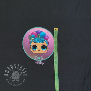 Sweatstoff Doll black PANEL digital print