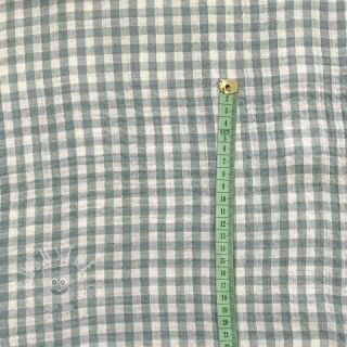 Double gauze/musselin Double sided CHECKS MINI green