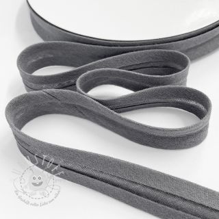 Schrägband double gauze middle grey