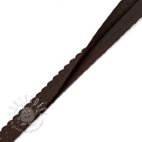 Elastisches Schrägband Polyamide 12 mm LUXURY dark mocha