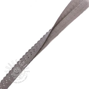 Elastisches Schrägband Polyamide 12 mm LUXURY taupe