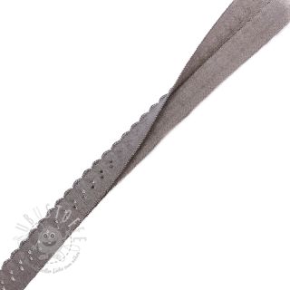 Elastisches Schrägband Polyamide 12 mm LUXURY taupe