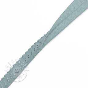 Elastisches Schrägband Polyamide 12 mm LUXURY steel blue