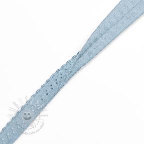 Elastisches Schrägband Polyamide 12 mm LUXURY old blue