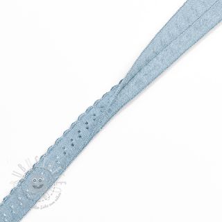 Elastisches Schrägband Polyamide 12 mm LUXURY old blue