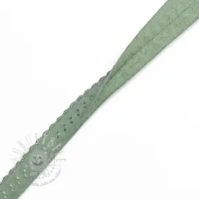 Elastisches Schrägband Polyamide 12 mm LUXURY old green
