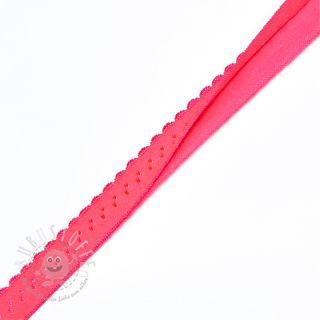 Elastisches Schrägband Polyamide 12 mm LUXURY neon pink