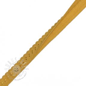 Elastisches Schrägband Polyamide 12 mm LUXURY ochre