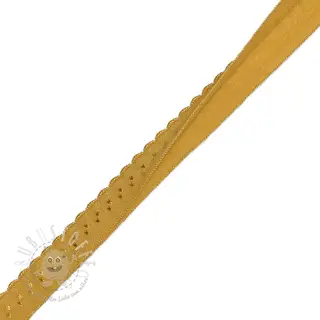 Elastisches Schrägband Polyamide 12 mm LUXURY ochre