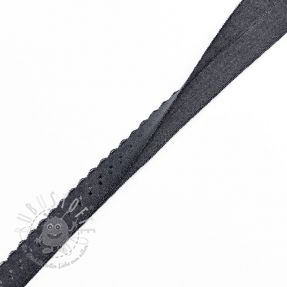 Elastisches Schrägband Polyamide 12 mm LUXURY dark grey