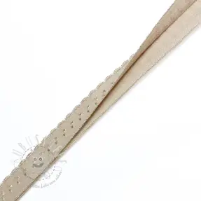 Elastisches Schrägband Polyamide 12 mm LUXURY dark pebble