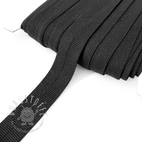 Elastisches Schrägband Polyamide matt 20 mm RIB black