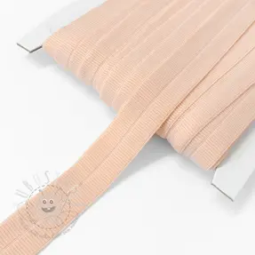 Elastisches Schrägband Polyamide matt 20 mm RIB salmon