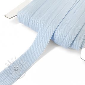 Elastisches Schrägband Polyamide matt 20 mm RIB light blue