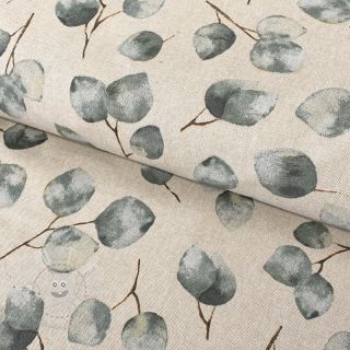 Dekostoff Linenlook Eucalyptus watercolour branch