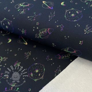 Sweatstoff In a space navy digital print