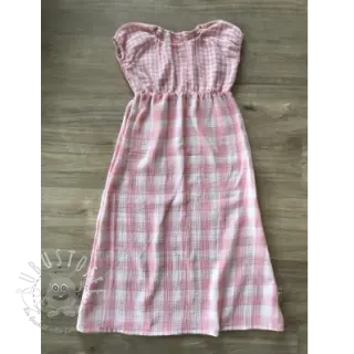 Double gauze/musselin Double sided CHECKS MINI old rose