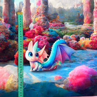 Sweat kuschel Baby dragon PANEL digital print