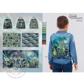 Dekostoff KIDS BACKPACK Dragon crew PANEL