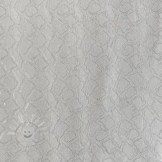 Kunstleder SNAKE blanc argent