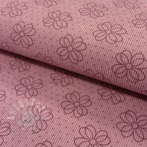 Cord STRETCH Circle flower old pink