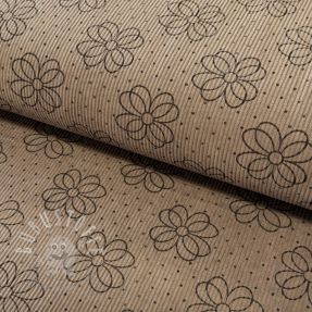 Cord STRETCH Circle flower taupe