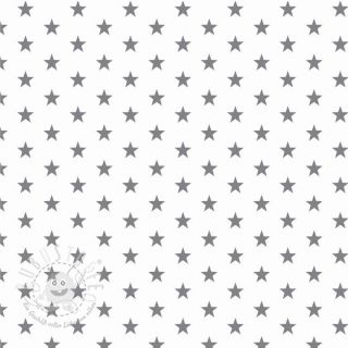 Baumwollstoff Petit stars white/grey 2.Klasse