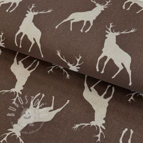 Dekostoff Linenlook Hunting deer silhouette