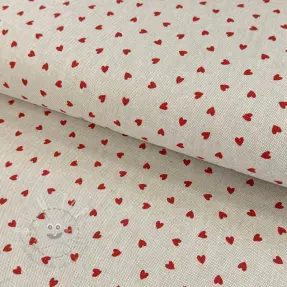 Dekostoff Linenlook Little love heart