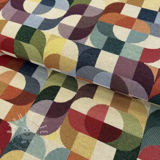 Dekostoff GOBELIN PREMIUM Graphic retro shapes