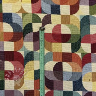 Dekostoff GOBELIN PREMIUM Graphic retro shapes