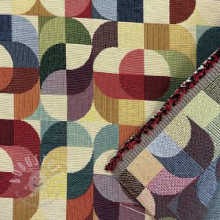 Dekostoff GOBELIN PREMIUM Graphic retro shapes