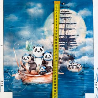 Dekostoff KIDS BACKPACK Sailor Panda PANEL