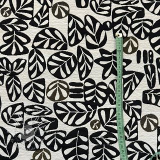 Dekostoff jacquard GALET allover noir blanc