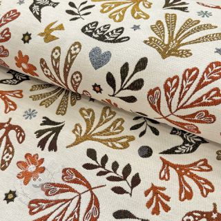 Dekostoff jacquard FIGUERAS allover blanc