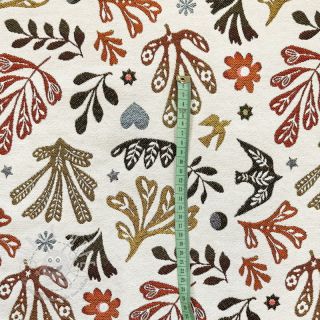 Dekostoff jacquard FIGUERAS allover blanc