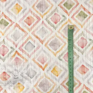 Double gauze/musselin Geo watercolour mauve digital print