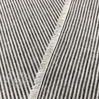Leinen mit Baumwolle Lira medium stripe black